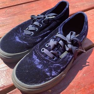Vans NWOT blue velvet